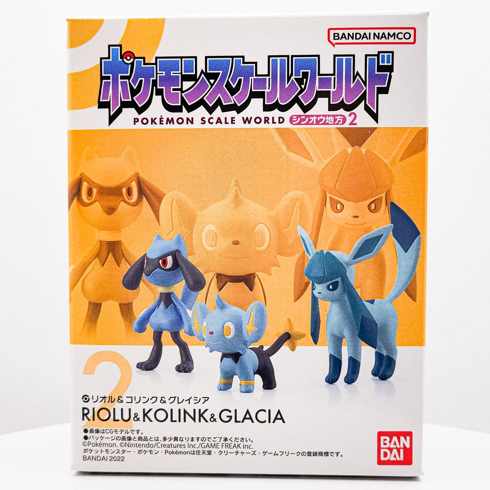 Pokemon Scale World GLACEON & RIOLU & SHINX Sinnoh Region 2 Figure Set by Bandai - 1