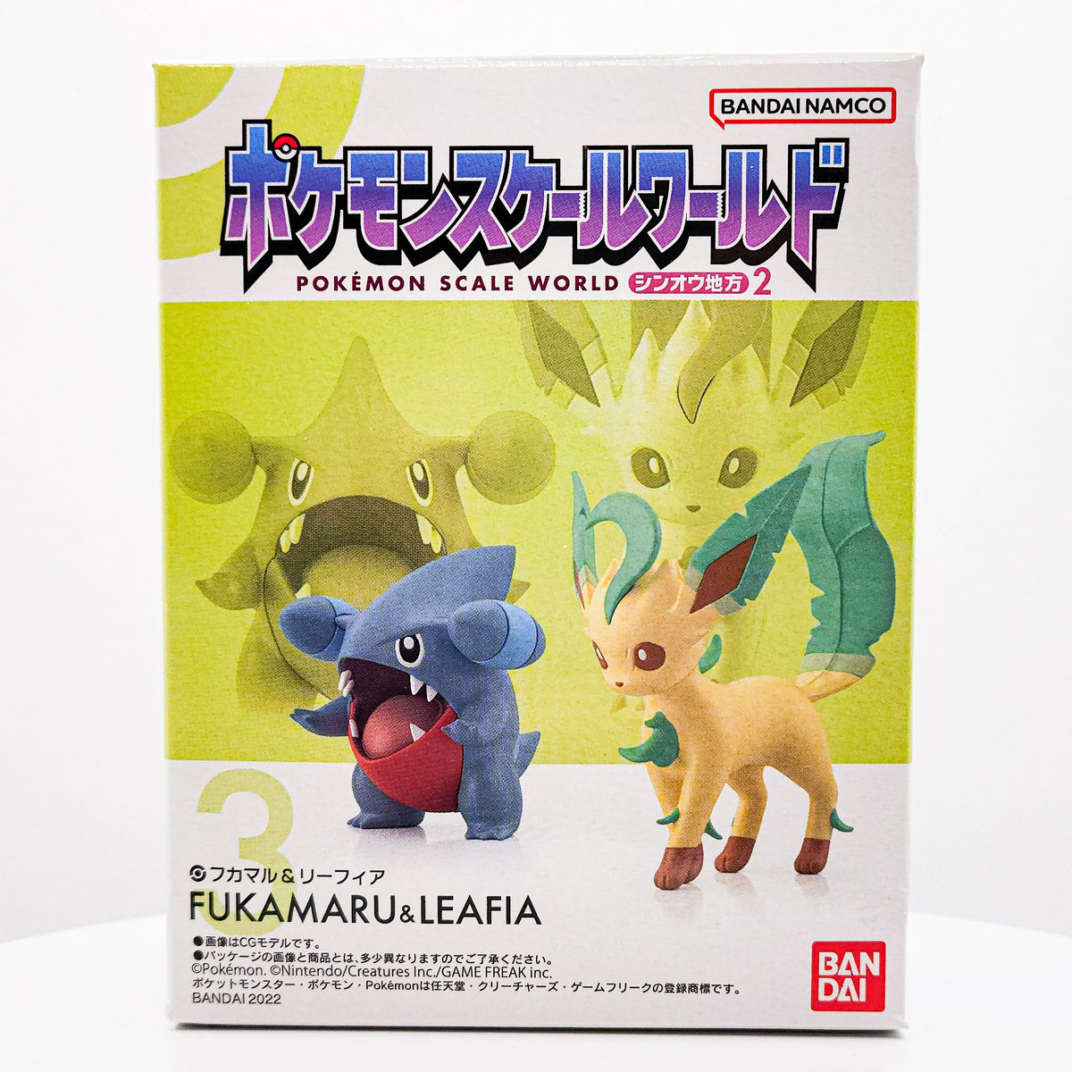 Pokemon Scale World LEAFEON &amp; GIBLE Sinnoh Region 2 Figure Set by Bandai - 1