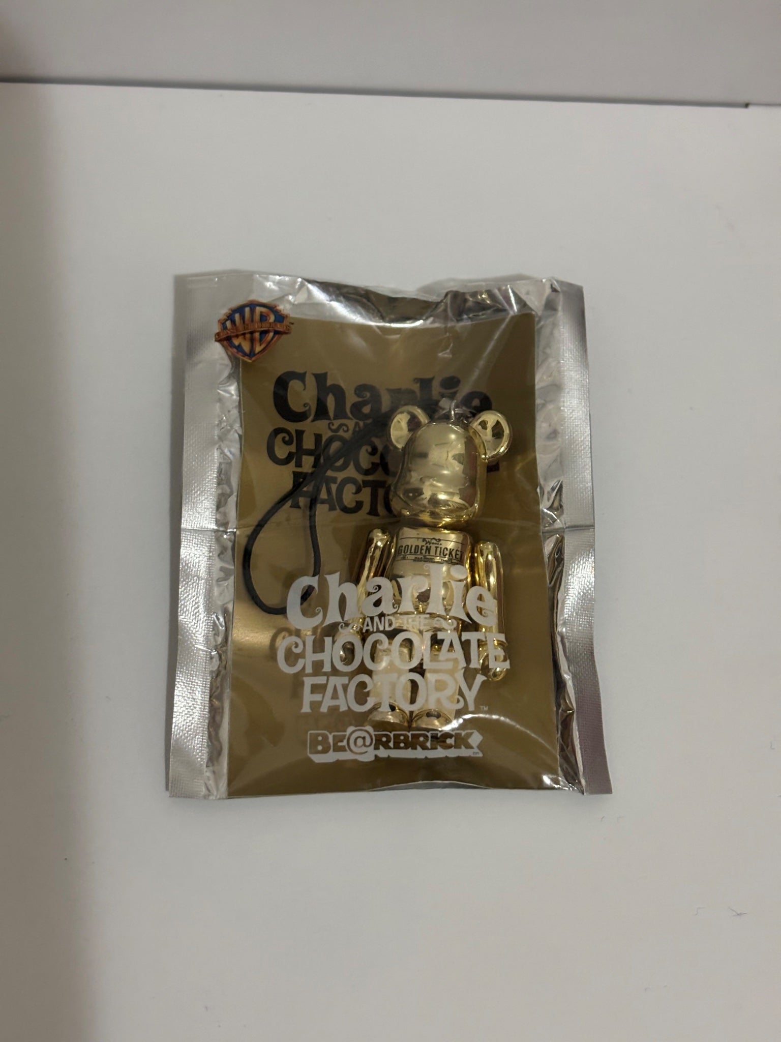 Golden Ticket Charlie and the Chocolate Factory Bearbrick Charm - 1