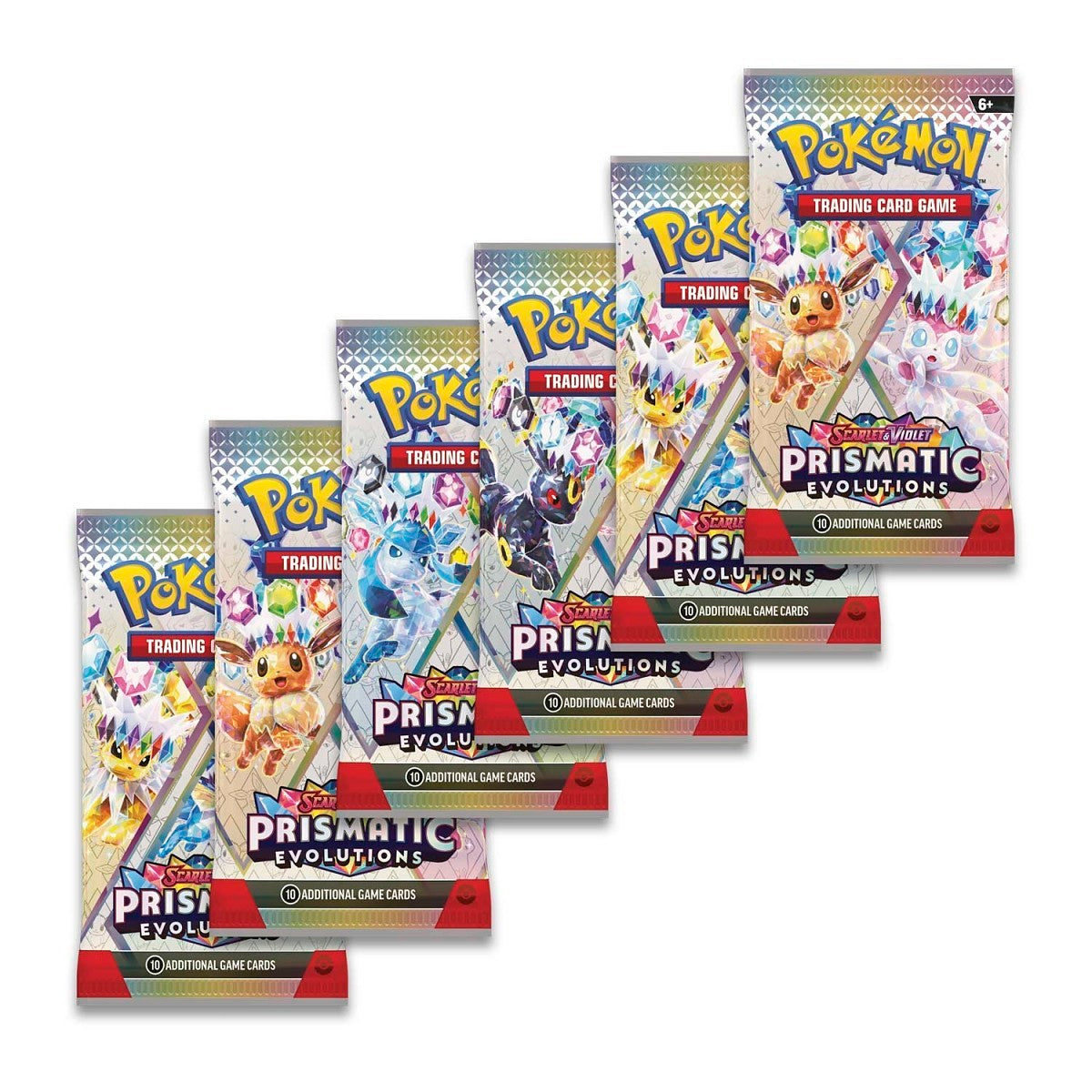 Pokemon TCG Scarlet & Violet Prismatic Evolutions Booster Bundle (6 Packs) - 2