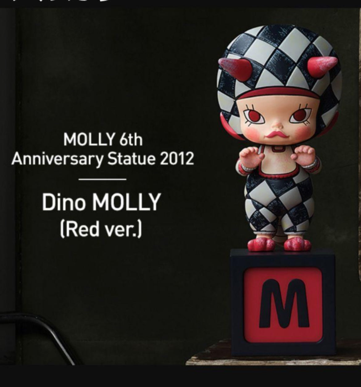 Dino Molly (Red ver.) - Anniversary Statues Classical Retro - Popmart - 2