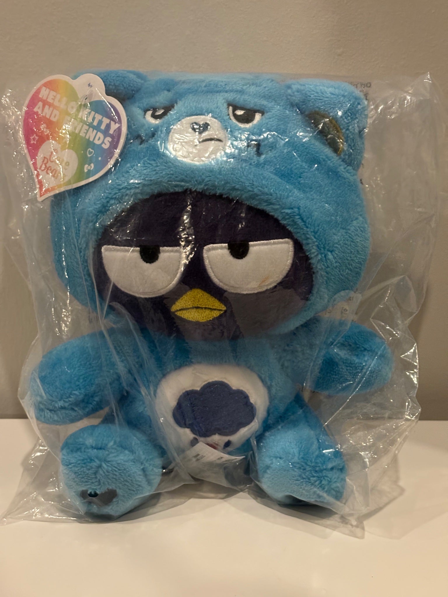 Carebear Grumpy Bear x Sanrio Badtz Plush - 1