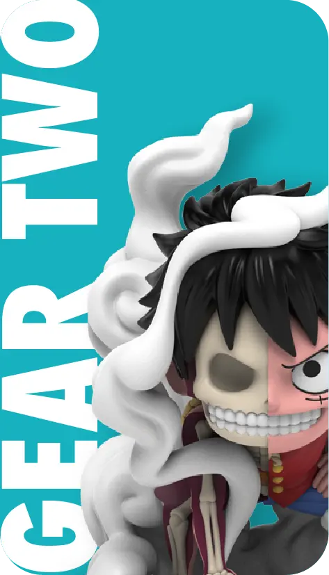 Gear Two - One Piece Luffy's Gears Edition Freeny's Hidden Dissectibles Series by Mighty Jaxx