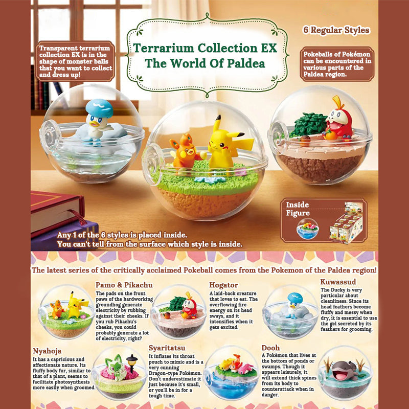 Pokémon World Of Paldea Terrarium Collection by RE-MENT