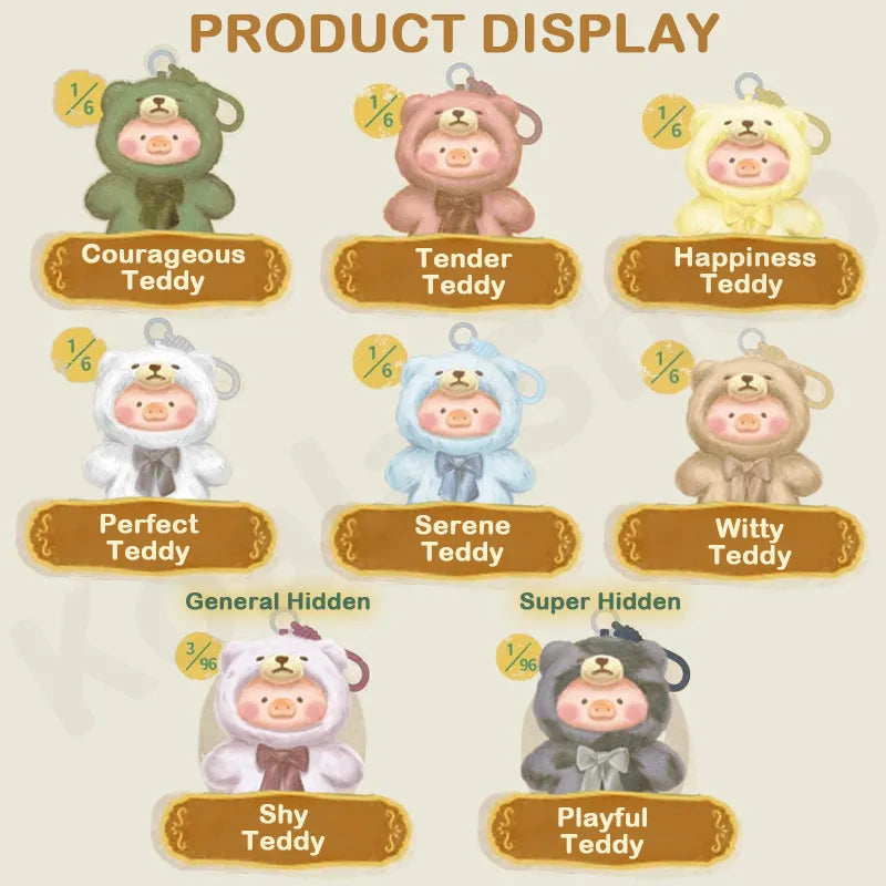 Lulu The Piggy Vintage Teddy Shop Vinyl Plush Pendant Blind Box