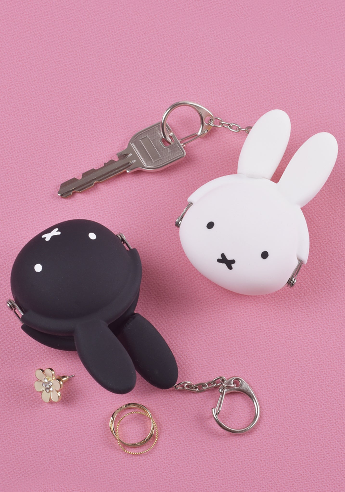 Mimi Pochi Baby Miffy Keychain Coin Pouch (Black)