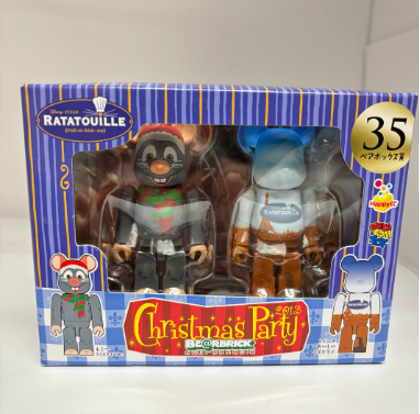 Ratatouille Christmas Party 100% Bearbrick 2-Pack by Medicom