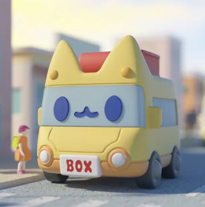 School Bus - Box Cat Transport Series by Ratokim x Finding Unicorn