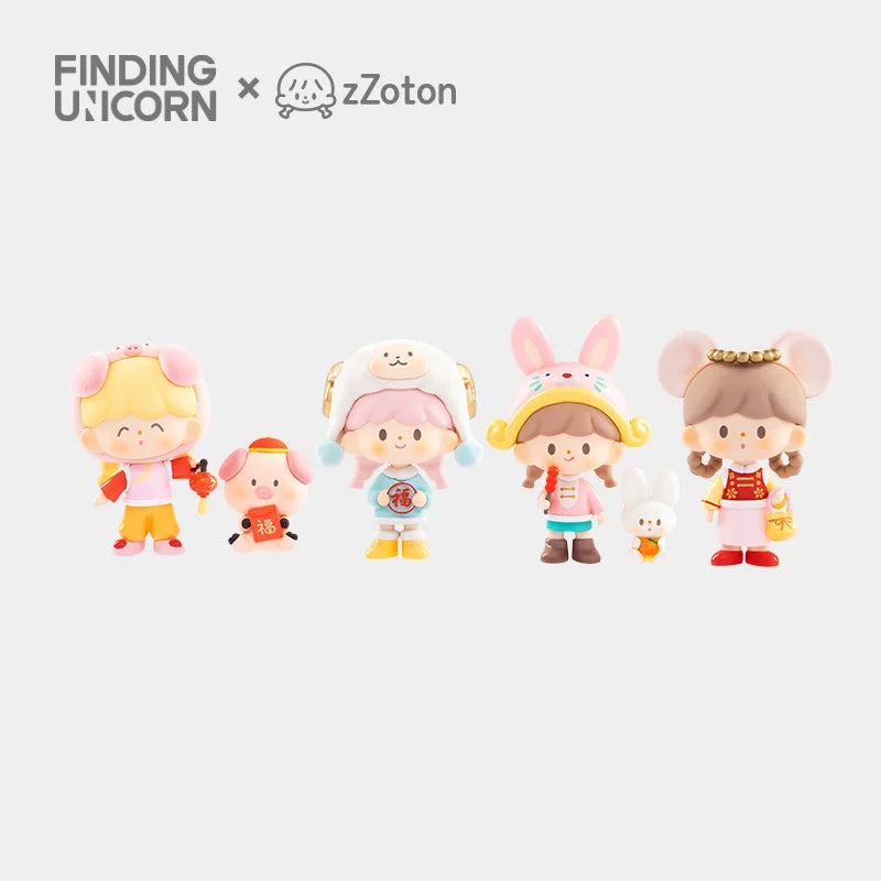 zZoton New Year In Apple Village Series Blind Box by Finding Unicorn