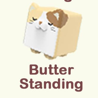 Butter Standing (Orange + Brown Ear) - Square Cat Series by Choco Teddy