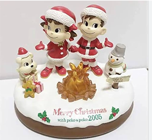 Fujiya Milky with Happy Peko Poko Christmas Figure