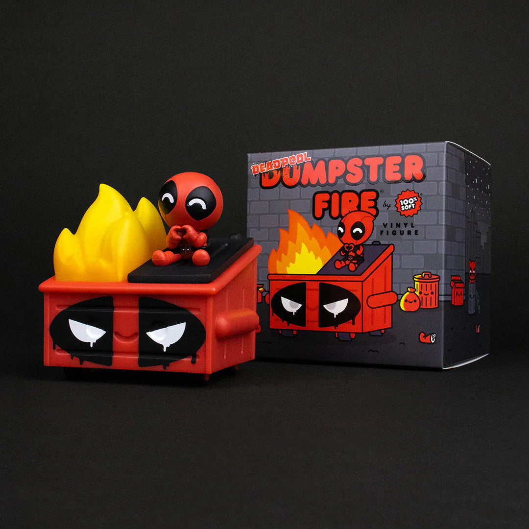 *Pre-order* Deadpool Dumpster Fire Vinyl Figure by 100% Soft