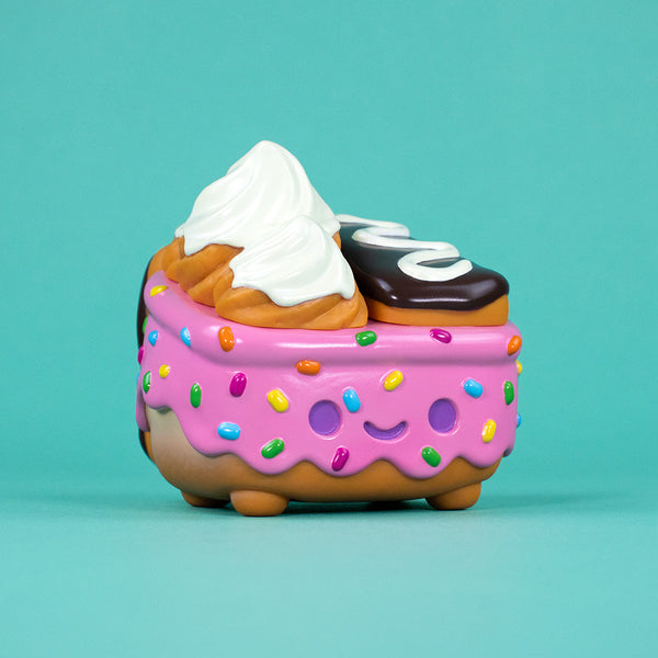 Dumpster Fire - Donut Pink Vinyl Figure by 100% Soft