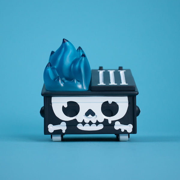 Skull Graffiti Dumpster Fire Vinyl Figure by 100% Soft