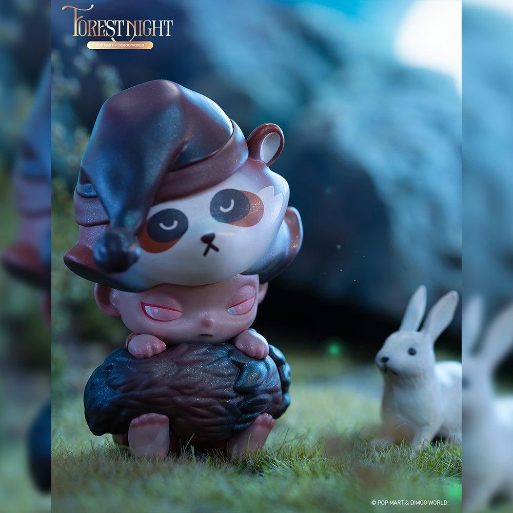 Raccoon - Dimoo Forest Night Series by POP MART