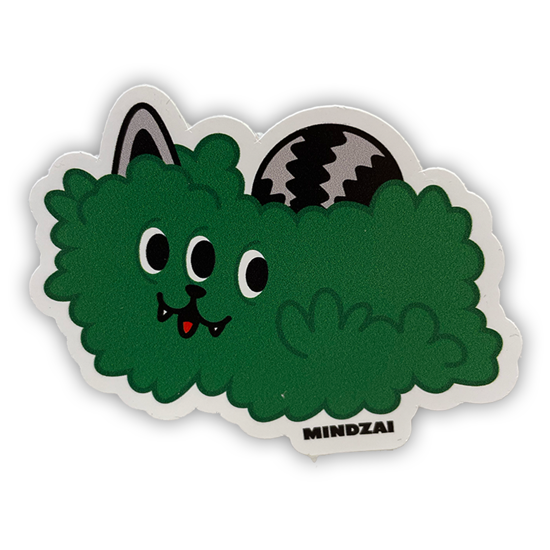 Hunter Hiding In Bush Vinyl Sticker