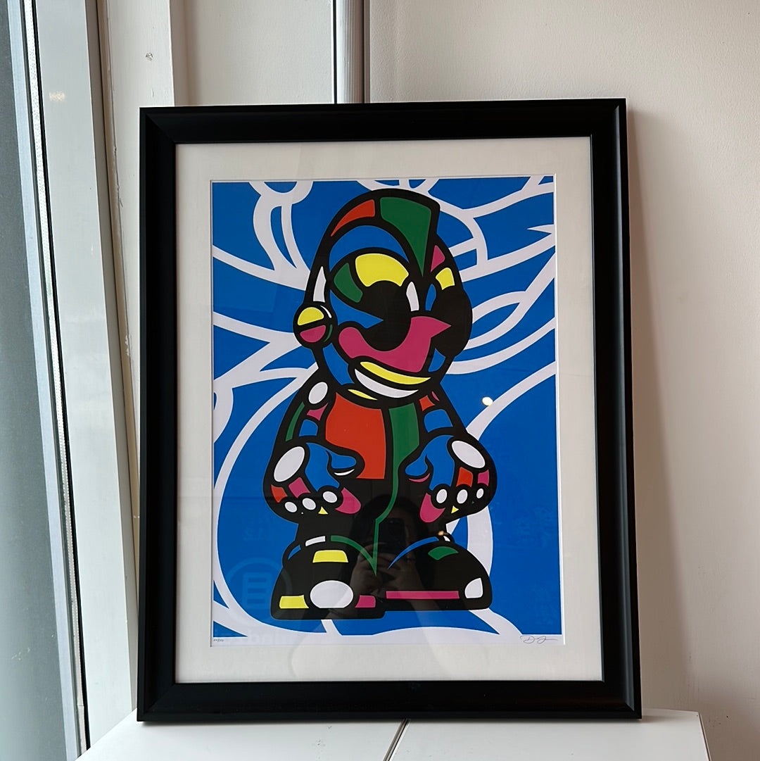 David Flores x Kidrobot Bot Framed Print (2008)