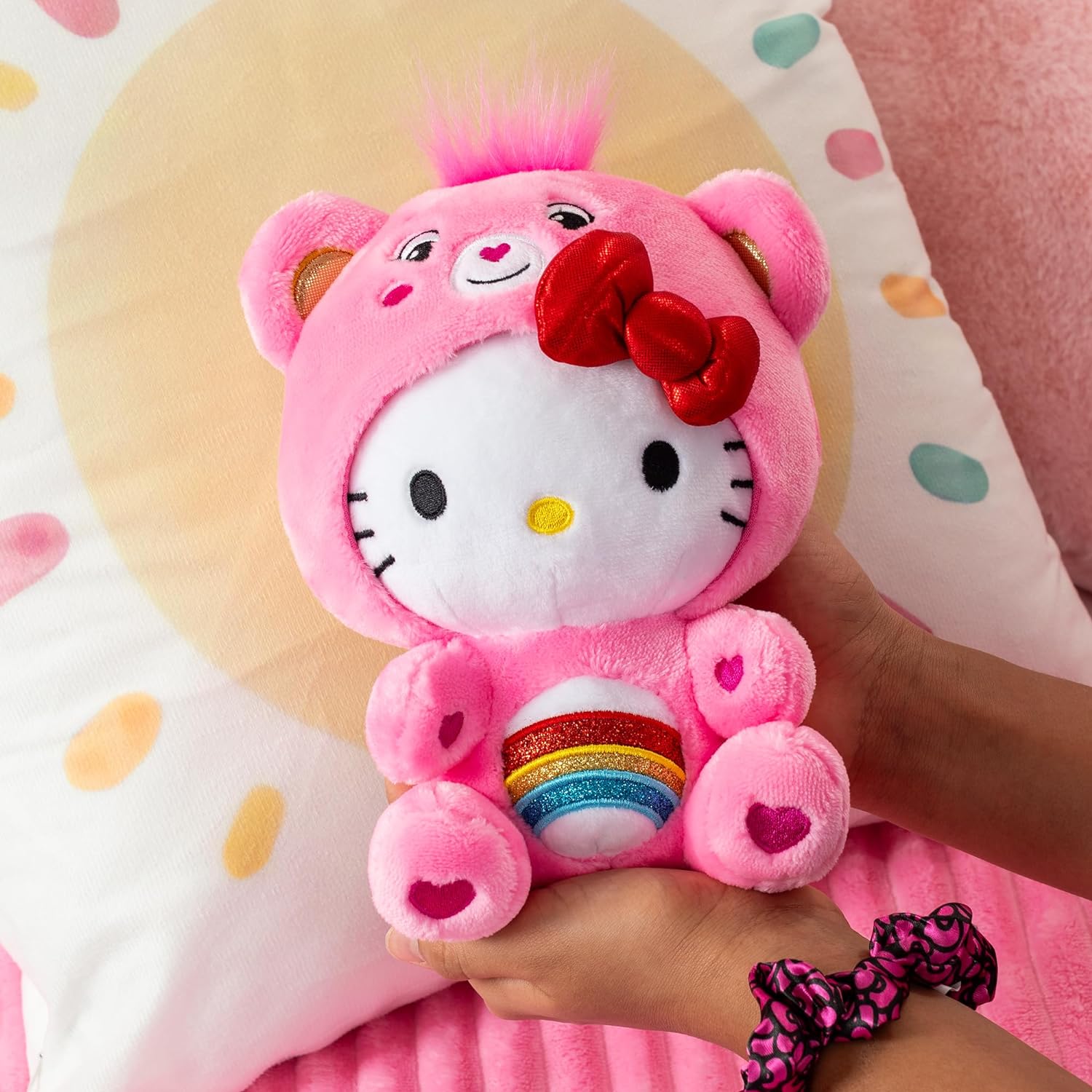 Cheer Bear Hello Kitty - Hello Kitty and Friends x Care Bears 8-inch Plush Toy