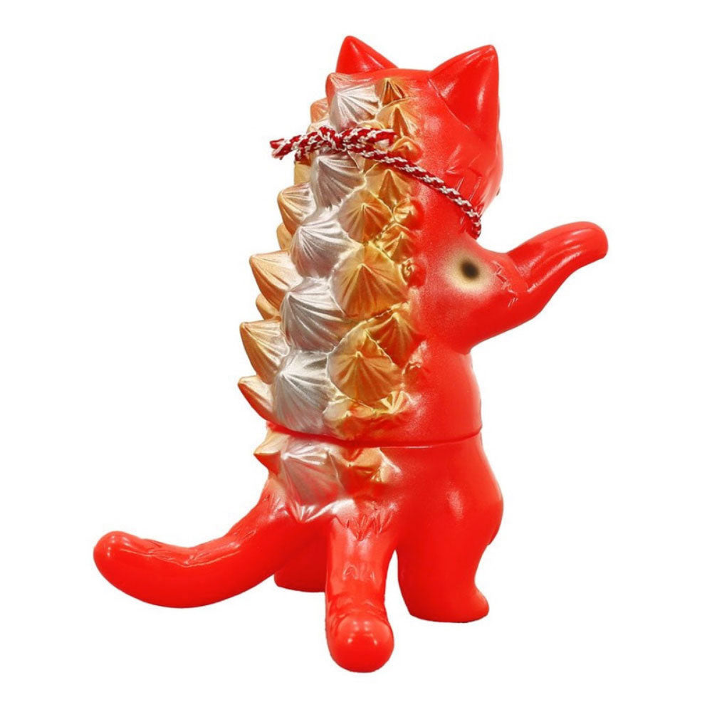 Negora Red Lucky Cat Sofubi Art Toy by Konatsuya