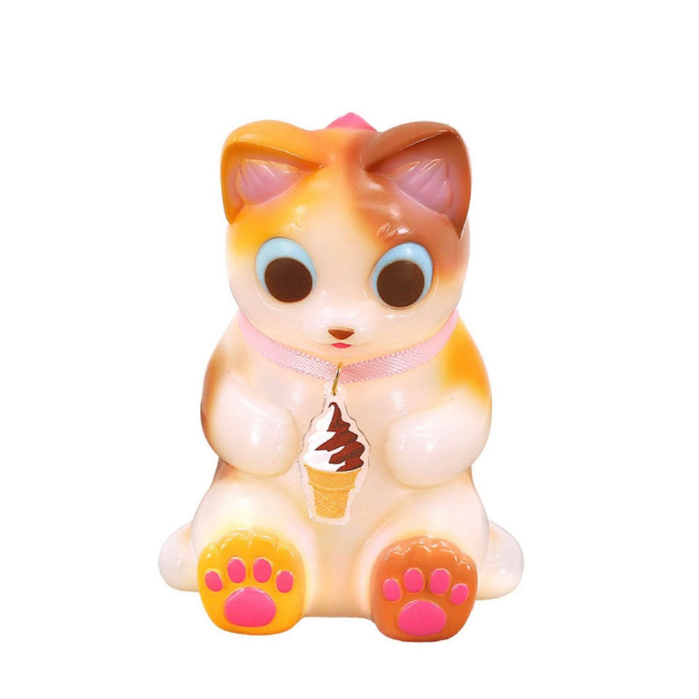 Sitting Negora Soft Ice Cream Sofubi Art Toy by Konatsuya