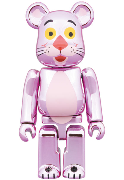 Pink Panther (Chrome Ver.) 100% + 400% Bearbrick Set by Medicom