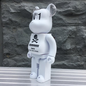 Neighborhood White 100% + 400% Bearbrick Set by Medicom Toy x