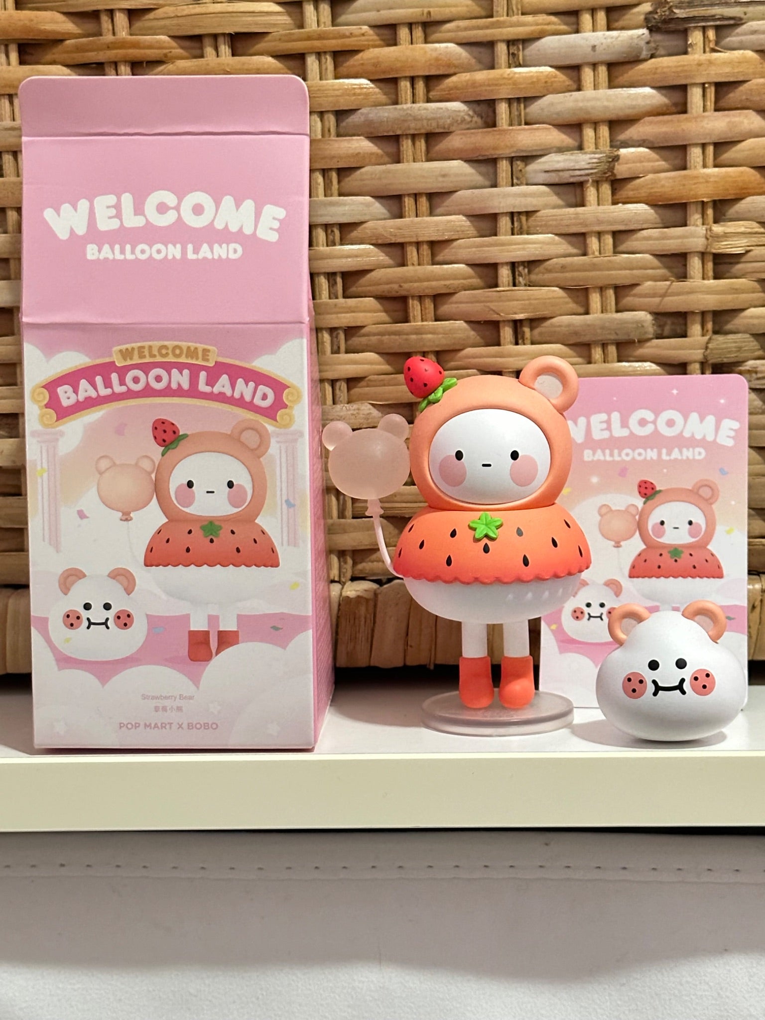 Bobo and Coco Balloon Land Blind Box Toy Series by POP MART - Strawberry Bear - 1