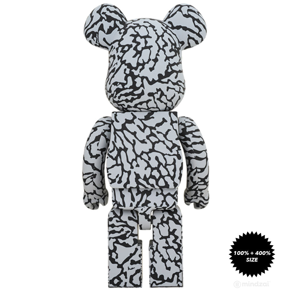 Atmos Elephant Print 1000% Bearbrick by Medicom Toy