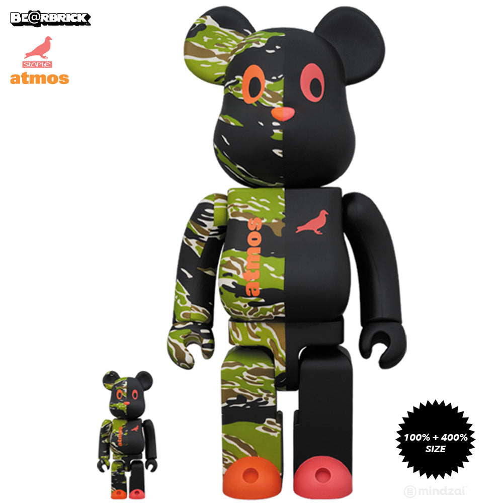 Atmos × Staple #2 Camo 100% + 400% Bearbrick by Medicom Toy