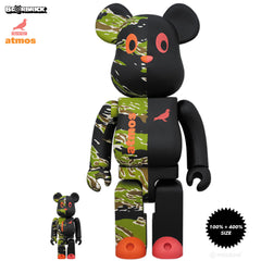 Atmos × Staple #2 Camo 100% + 400% Bearbrick by Medicom To