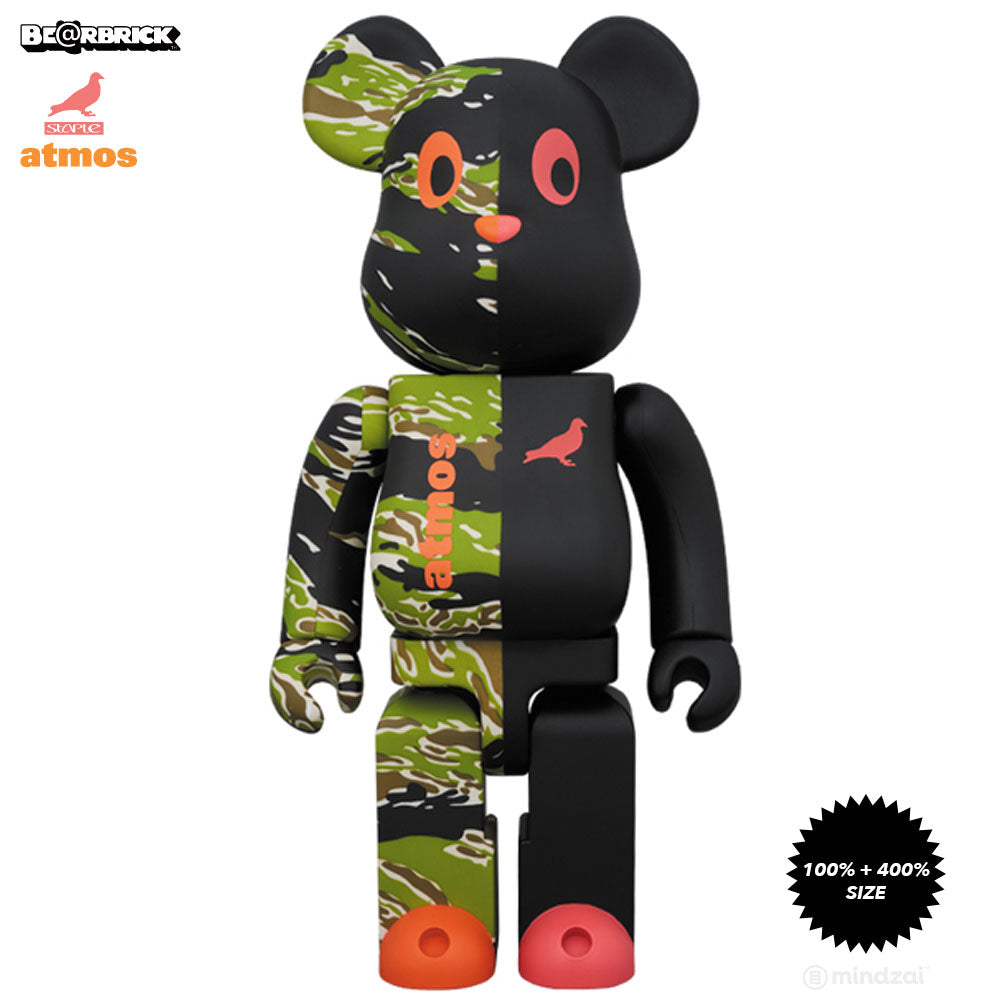 Atmos × Staple #2 Camo 100% + 400% Bearbrick by Medicom To