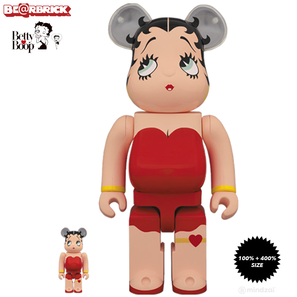 Betty Boop 100% + 400% Bearbrick Set by Medicom Toy