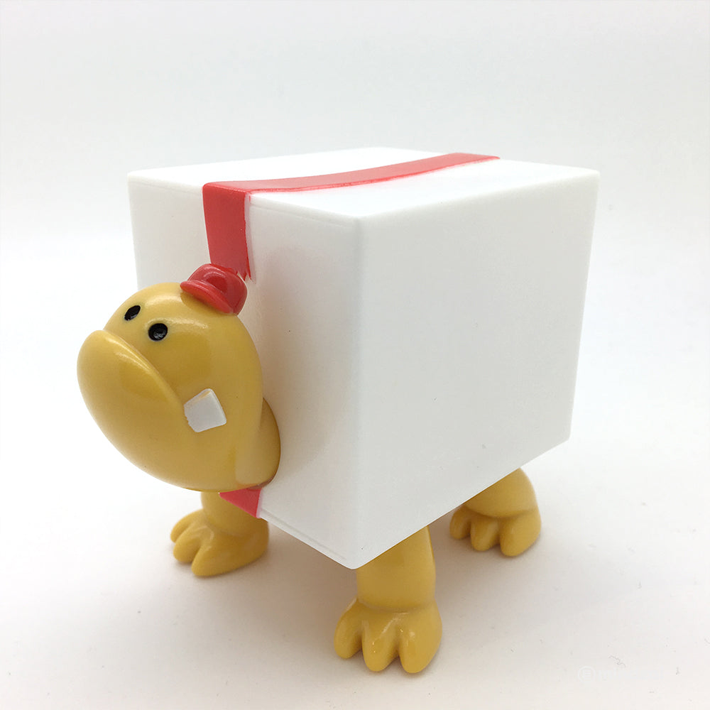 Box Turtles White x Yellow Sofubi Toy Figure by Hariken