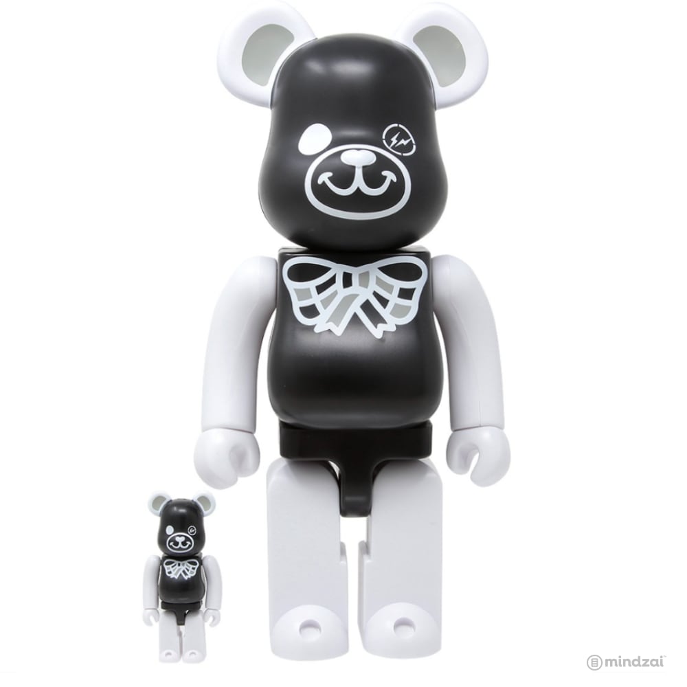 Freemasonry x Fragment Design 100% + 400% Bearbrick Set by Medicom