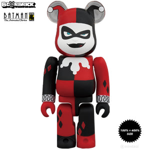 Harley Quinn Batman Animated 100% + 400% Bearbrick Set by Medicom