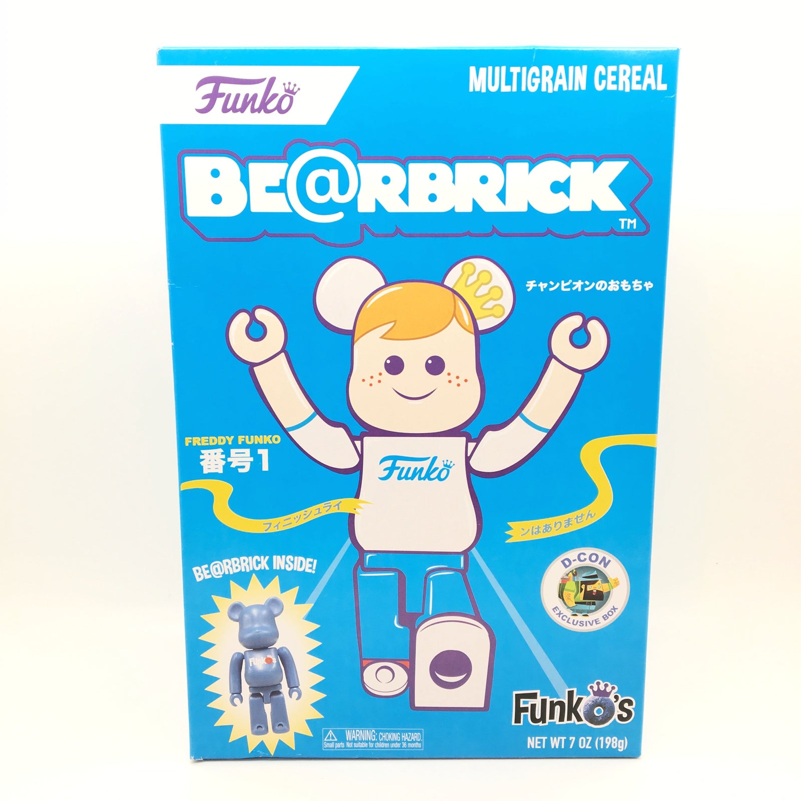 Bearbrick Funko's Cereal with 100% Bearbrick Figure Designer Con ( DCON ) Exclusive - Blue Box