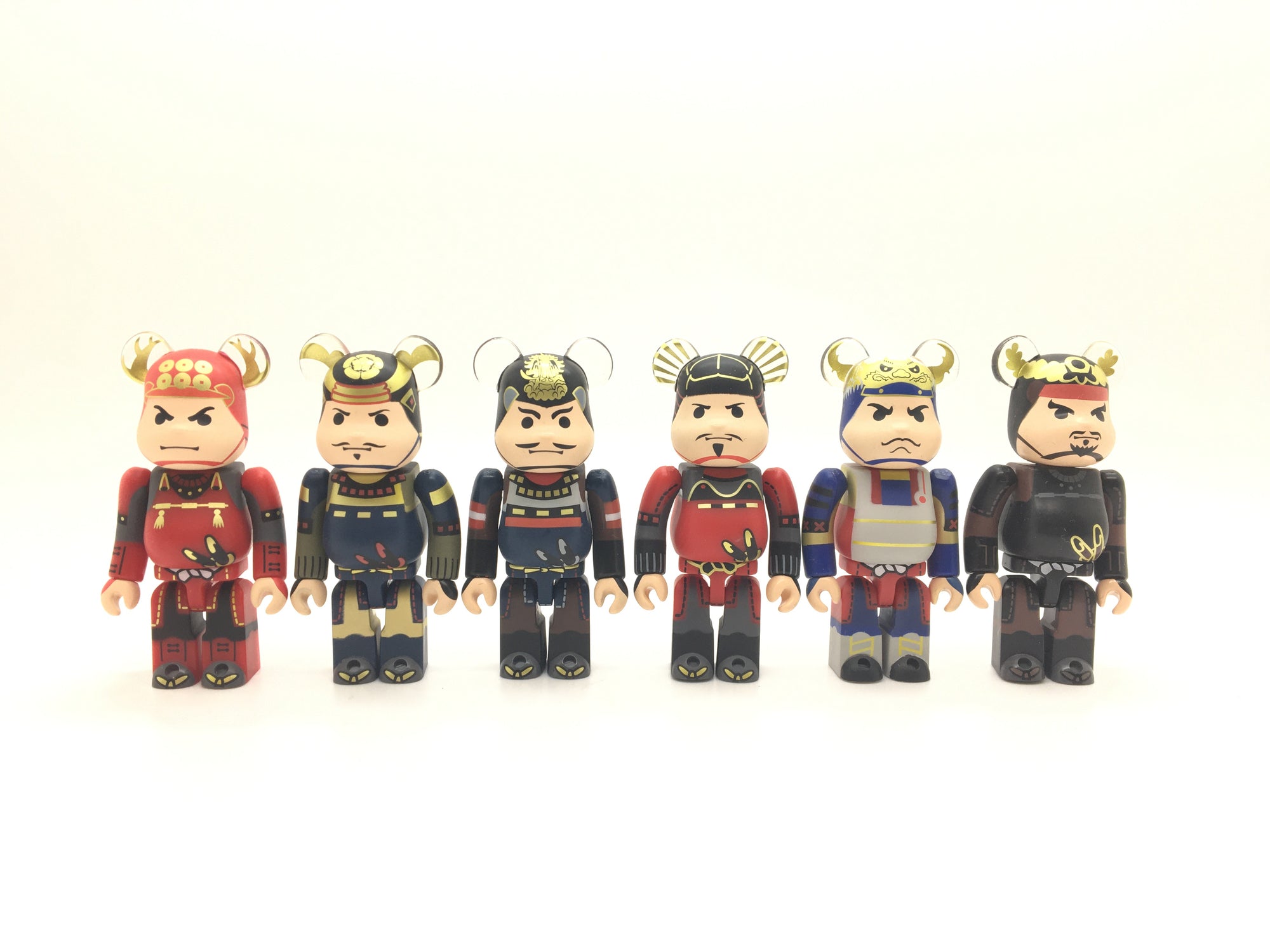 Sengoku Warlords 6-Piece 100% Bearbrick Set