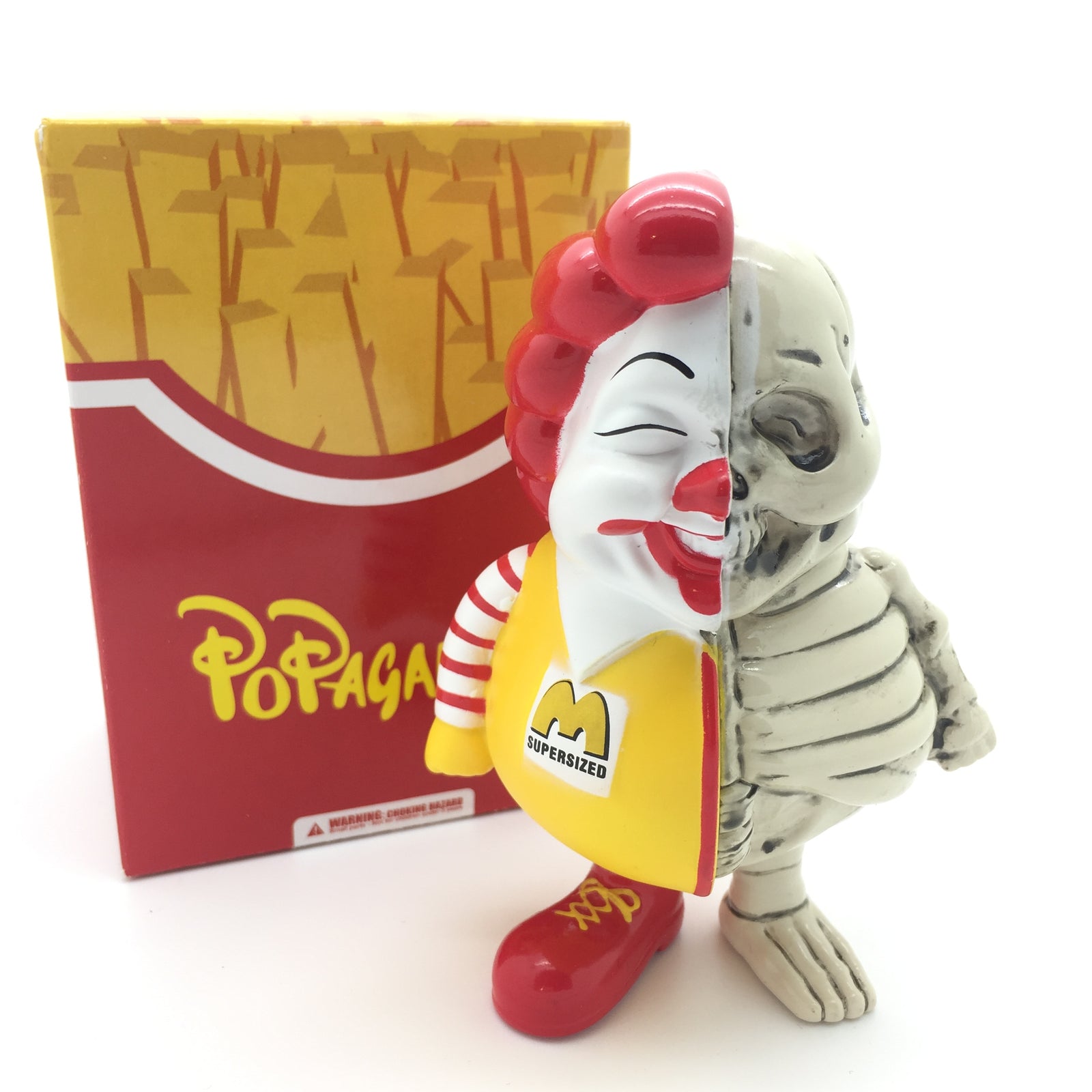 Popaganda by Ron English x Secret Base - Mc Supersized Half Skeleton Bone Version