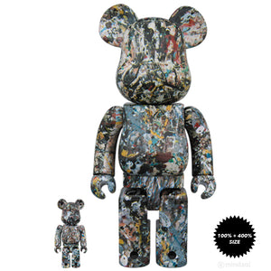 Jackson Pollock Version 2.0 100% and 400% Bearbrick Set by Medicom