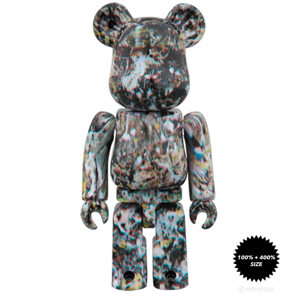 Jackson Pollock Version 2.0 100% and 400% Bearbrick Set by Medicom