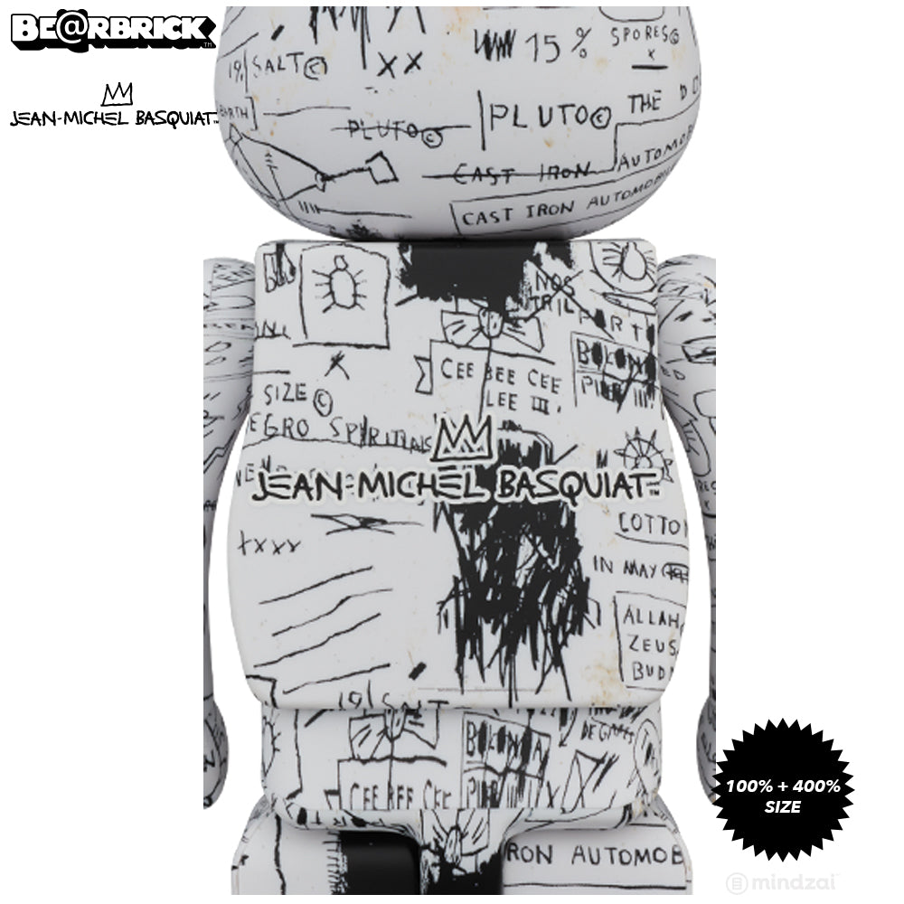 Jean-Michel Basquiat #3 Bearbrick 100% + 400% Set by Medicom Toy