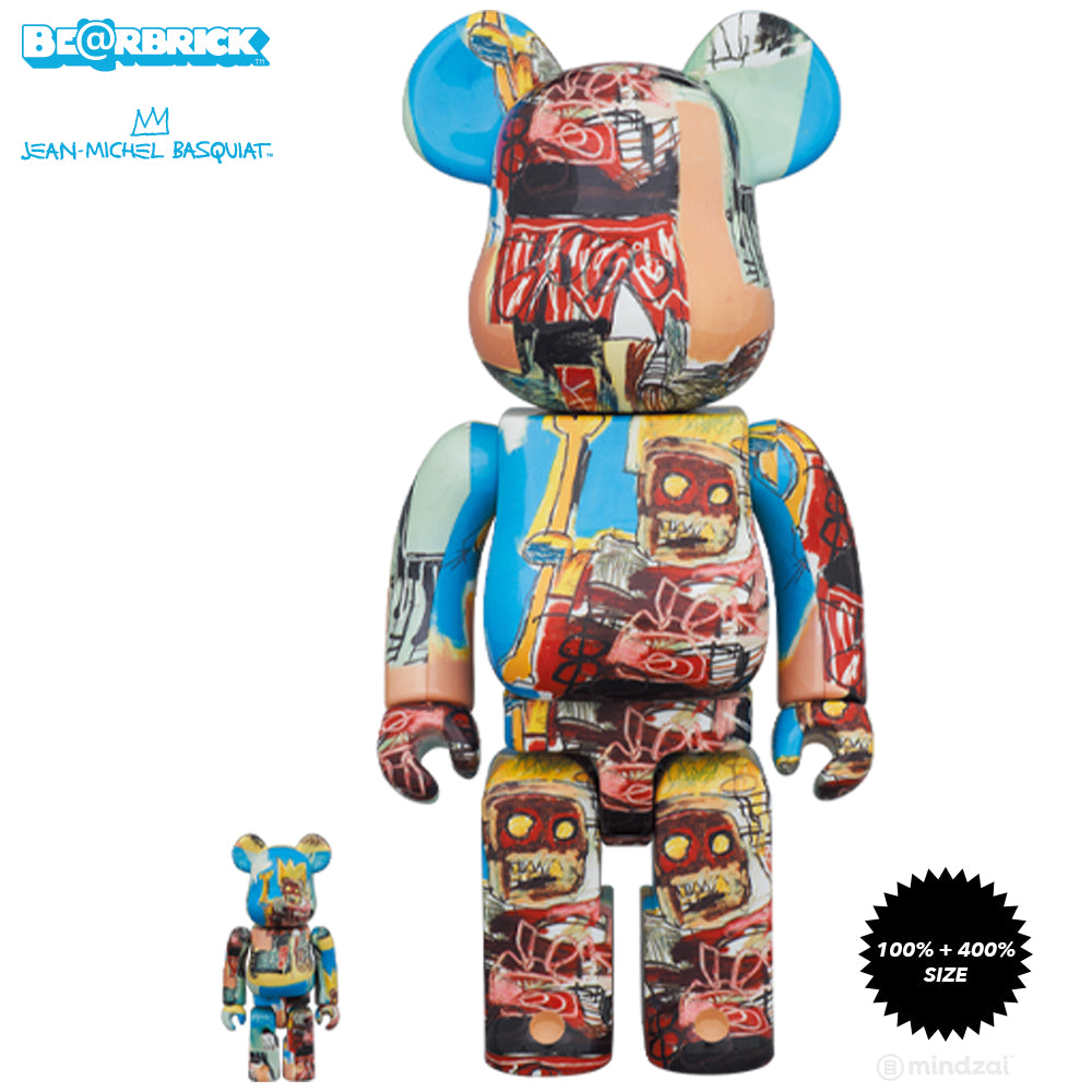 Jean-Michel Basquiat #6 100% + 400% Bearbrick Set by Medicom Toy