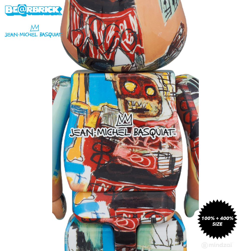 Jean-Michel Basquiat #6 100% + 400% Bearbrick Set by Medicom Toy