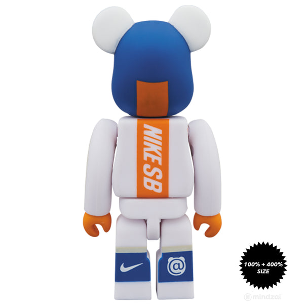 Nike SB White 100% and 400% Bearbrick Set by Medicom Toy x Nike SB -  Mindzai Toy Shop