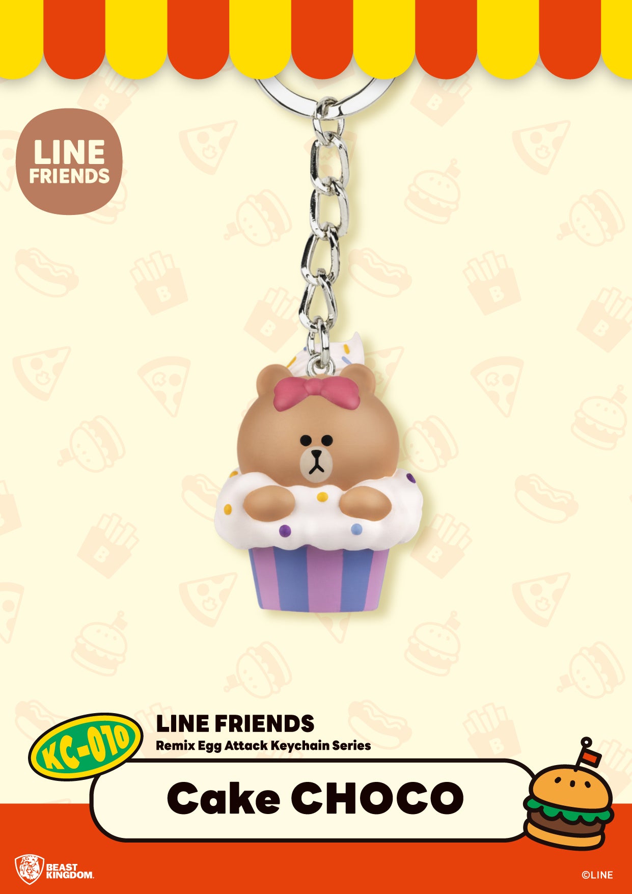 LINE FRIENDS Remix Egg Attack Keychain Series by Beast Kingdom - Mindzai Toy  Shop