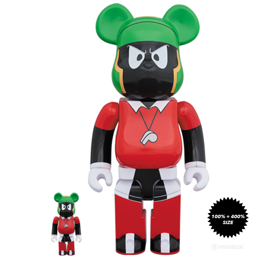 Space Jam Marvin The Martian 100% and 400% Bearbrick Set by Medicom Toy