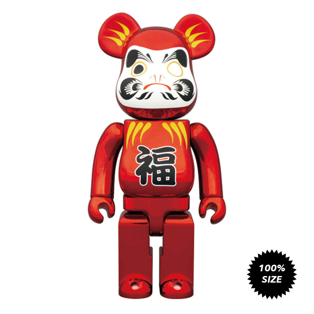 Tokyo Skytree Metallic Red Daruma 100% Bearbrick *Tokyo Treasures* - Mindzai 