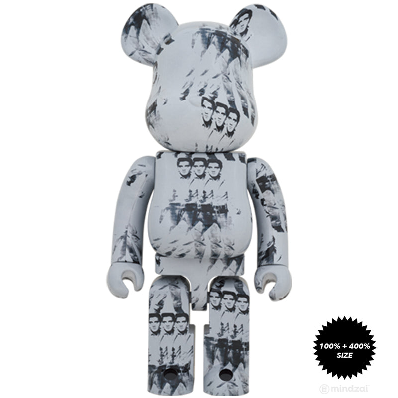 Andy Warhol Elvis Presley 100% + 400% Bearbrick Set by Medicom Toy ...