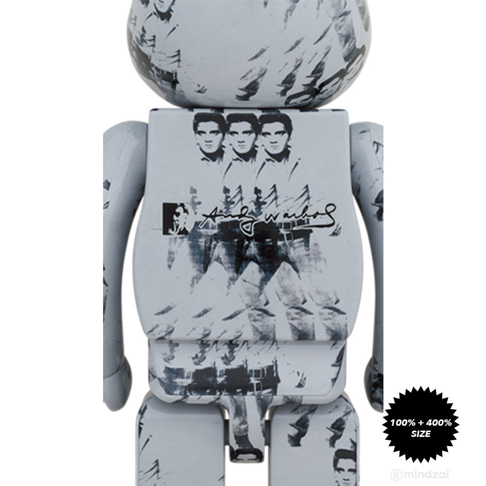 Andy Warhol Elvis Presley 100% + 400% Bearbrick Set by Medicom Toy -  Mindzai Toy Shop