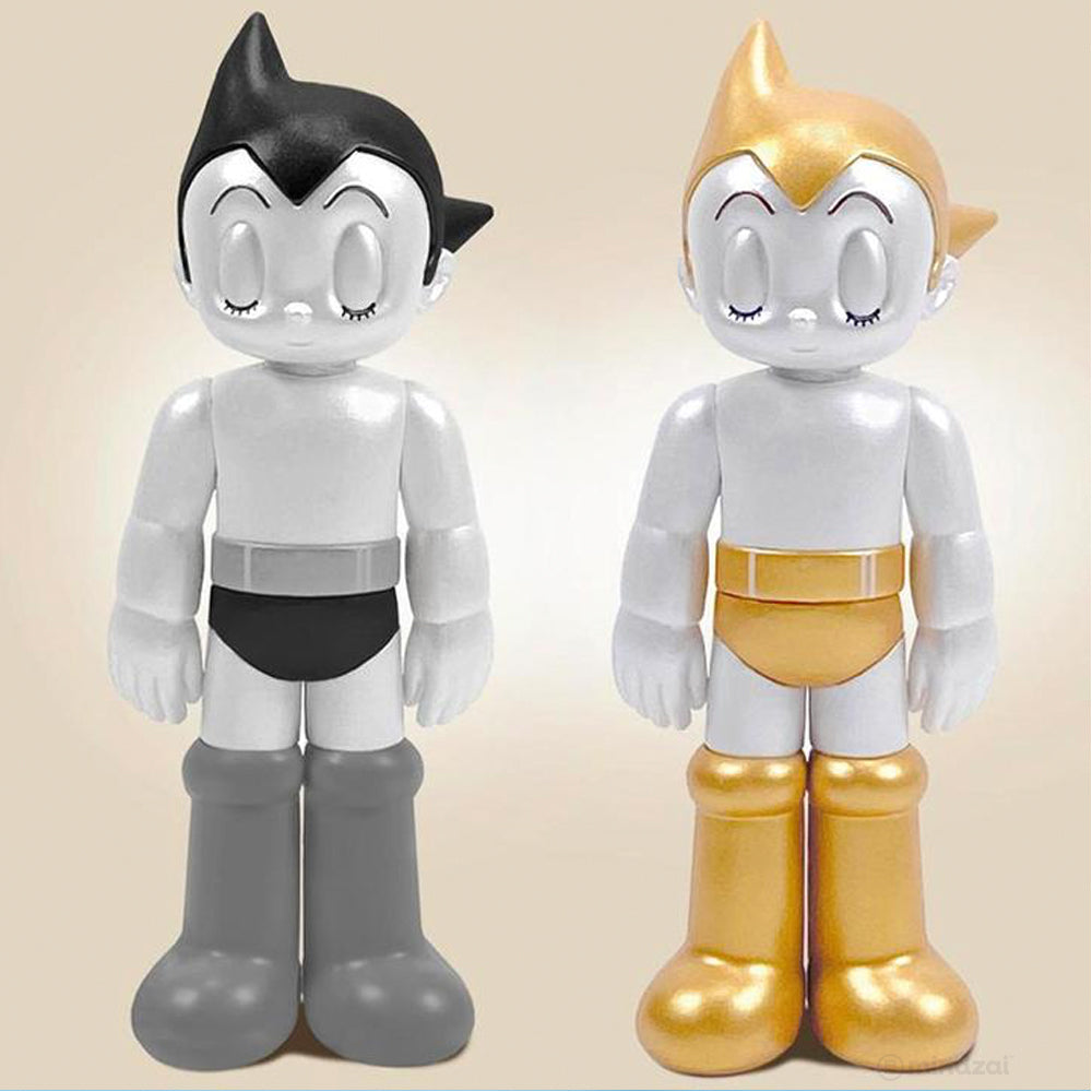 Astro Boy Closed Eyes (Gold and Silver) Set of 2 Figures by ToyQube x Tezuka Productions